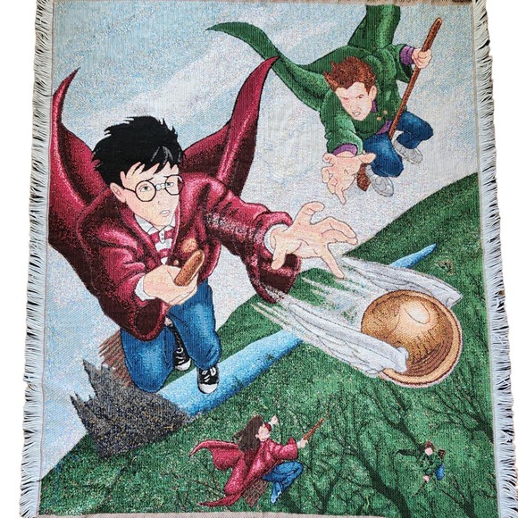Warner Bros. Other - Vintage Harry Potter Tapestry Throw Blanket Quidditch